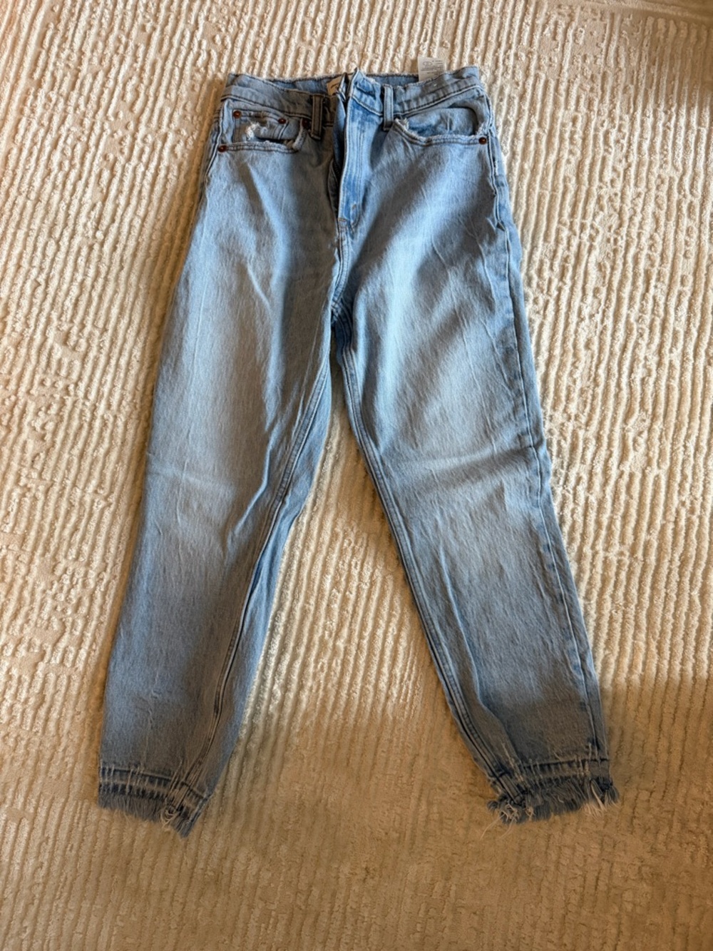 Abercrombie & Fitch Light Blue High-Rise Mom Jeans